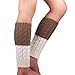 Coromose® 2015 Women Leg Warmer Knit Boot Socks Topper Cuff (Khaki)