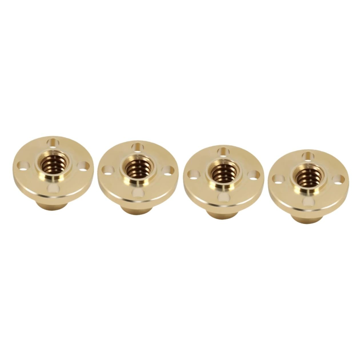 CIYODO 4 Pcs 3D Printer DIY Trapezoidal Screw 3D Printers Accessories Trapezoidal Lead Screw Trapezoidal Nut Lead Screw Nut Gap Nut Rod Printer 3 3D Printer Parts Brass Golden