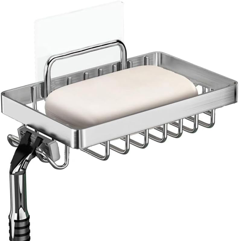 Miniatura 1 de So Nice Jabonera para ducha, jabonera para barra de jabón para pared de ducha, bandeja de jabón, soporte para esponja de jabón, baño, bañera y