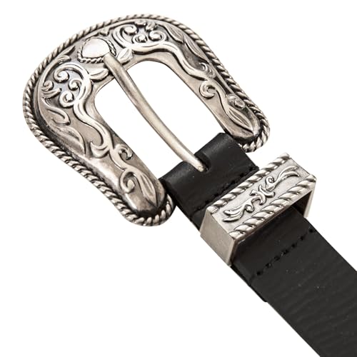 Image of Lucky Brand Women's Western Leather Belt | Classic | Fashion | Vintage | Buffalo Leather | Western-Inspired