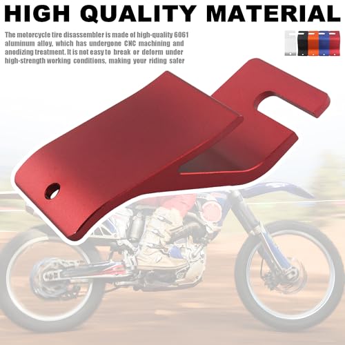 Image of Motorcycle Repair Tire Bead Installation Assistance Tools,Dirt Bike Off-Road Tire Removal Install Assistance Changer Tool for CRF CR KXF KX YZF YZ RM RMZ DRZ EXC SXF XCF EXCF XCW(Red)
