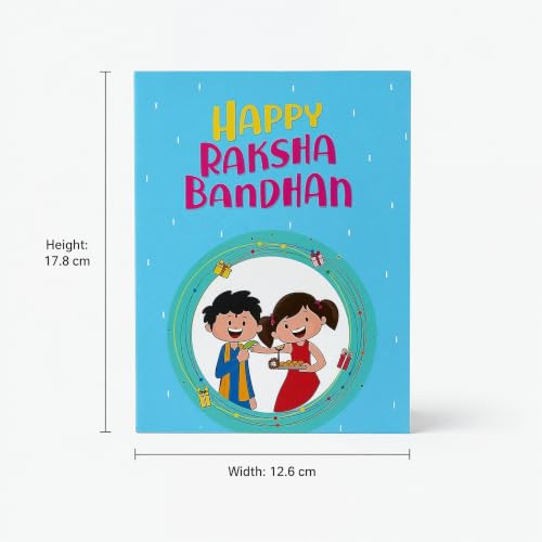 Image of Oye Happy - Rakhi Doodle Greeting Card | Cute Raksha Bandhan Card for Brother & Sister | Illustrated Keepsake Card