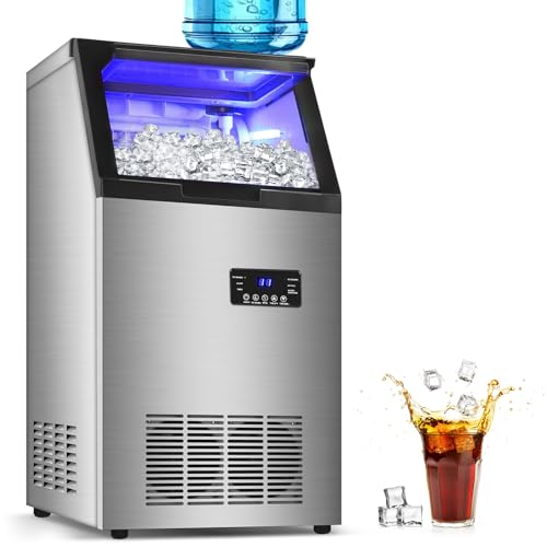 Máquina Fabricadora de Hielo Comercial 140LBS/24H Acero Inox miniatura 1