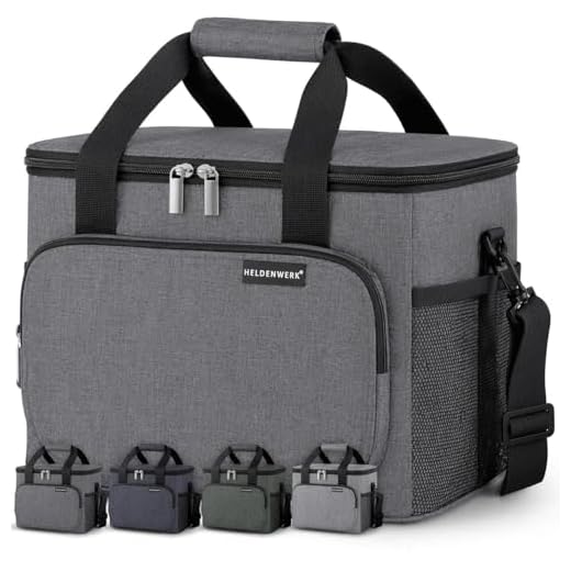 HELDENWERK Grote koeltas, opvouwbaar, geïsoleerde koelbox, thermotas, lekvrij en waterdicht, picknicklunchtas, ontbijttas, thermotas, isoleertas