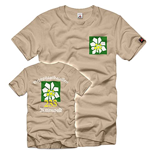 Bataillon de chasseur de montagne 233 T-shirt de Randonnée Beige 3XL