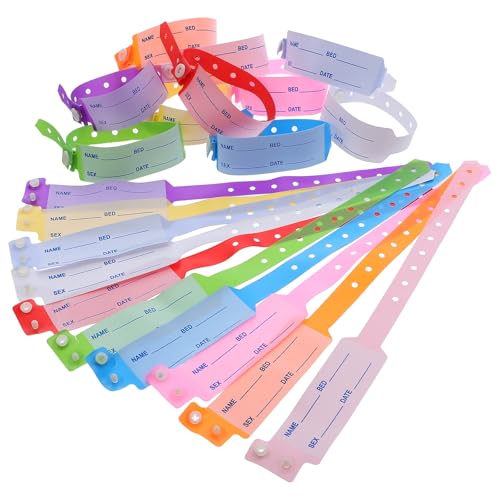 HORIALENCE 100pcs Id Bracelets for Elderly: Hospital Identification Wristbands Medical Information Armband - Disposable Medical Bracelet for Elderly Patient Nursing