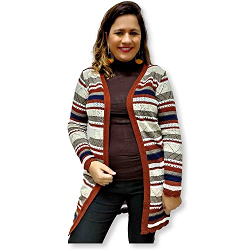 Cardigan Feminino Capa Inverno Tricot Quentinho 2004