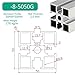 GTPBAO 5050 Industrial Aluminum Profile 50x50mm Square Tube Linear Rail Extrusion Framework for Exhibition Frame DIY Platform Extruded Rail(600mm 23.62