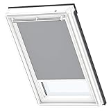 [page_title]-VELUX Original Verdunkelungsrollo (DKL), Weiße Seitenschienen, MK06, Uni Grau