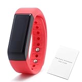 Hunulu Bluetooth 4.0 I5 plus Sport Smart Bracelet Watch Pedometer Monitor Wristband New (Red)