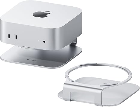 Hagibis Mac mini M4 Stand Storage Holder Aluminum Dock Heat Dissipation Bracket Cooling Mount Accessories for Mac mini M4 Pro