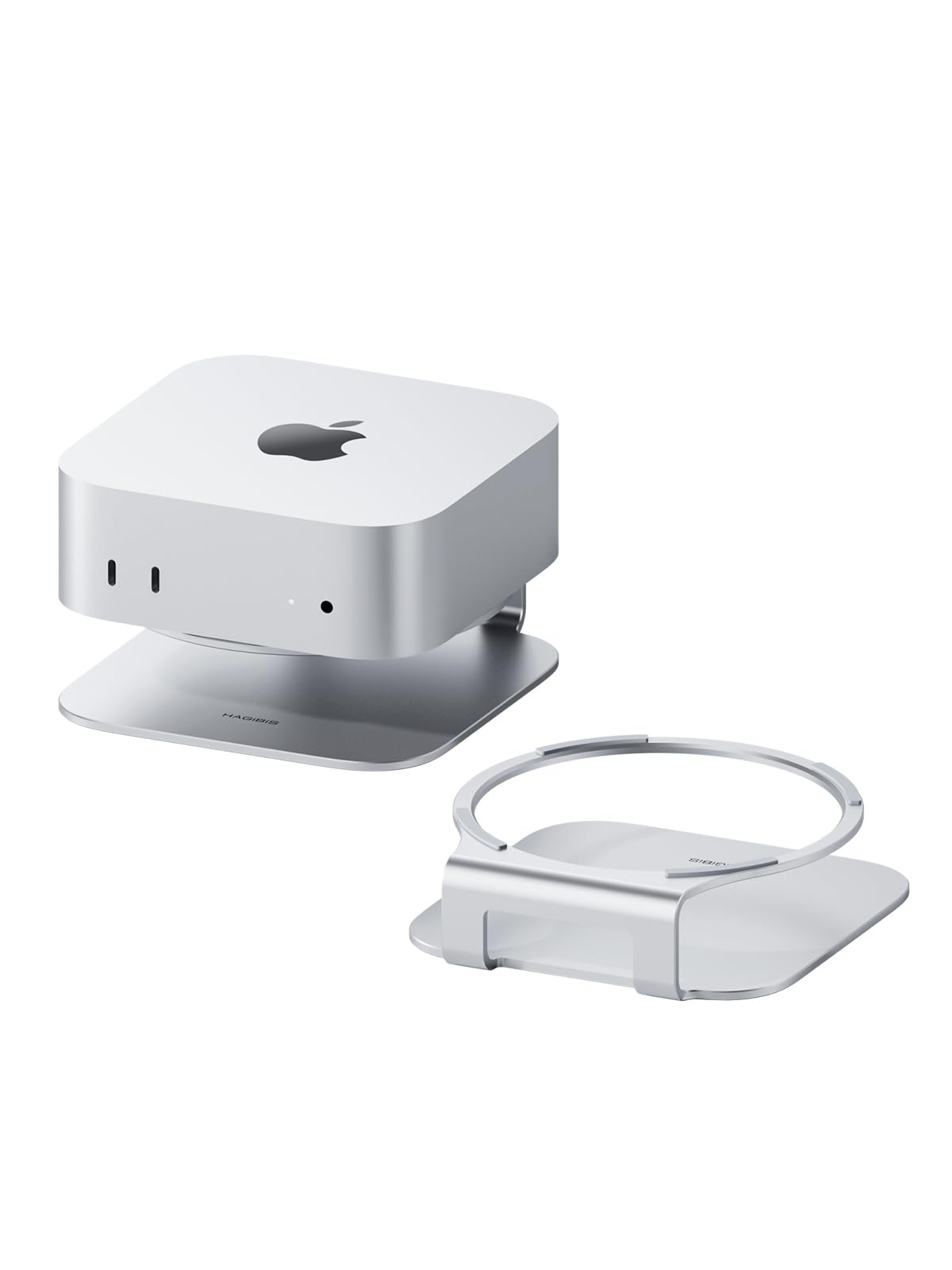 Hagibis Mac mini M4 Stand Storage Holder Aluminum Dock Heat Dissipation Bracket Cooling Mount Accessories for Mac mini M4 Pro