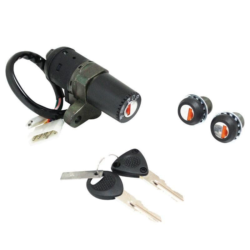 cyclingcolors contacteur à clé moto scooter mobylette compatible avec derbi senda gilera smt 4 fils