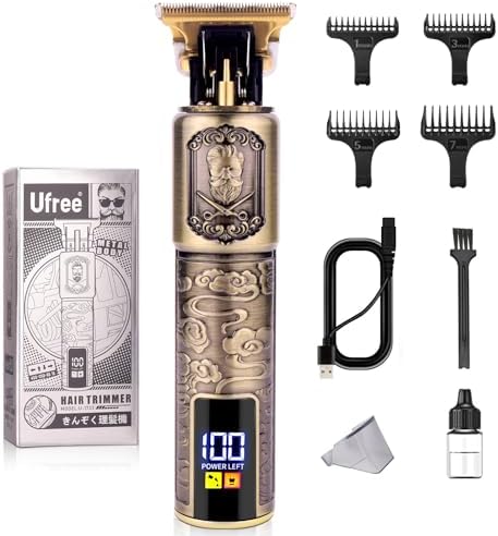 Best Edgers Hair That Will Transform Your Grooming Experience 7 Ufree Professional Beard Trimmer for Men, Zero Gapped T-Blade Hair Clipper & Mustache Trimmer Kit with LCD Display, Precision Edgers for Haircut & Grooming, Barber-Grade Electric Shaver, Gifts for Men
