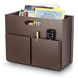 ABC life Magazine Holder Magazine Rack Floor, Stable Foldable PU Leather Newspaper Book Storage Basket Box, Upgraded Magazine File Folder...