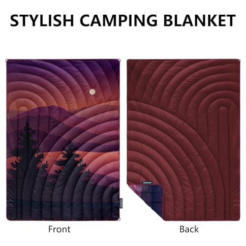 Hotkoko Camping Blanket,Lightweight Down Alternative Puffy Printed Camping Blanket Packable Outdoor Blanket For Camping,Traveling thumb #1