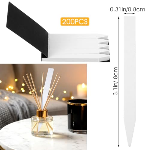 200 Stück Parfüm Teststreifen Duftstreifen Einweg Parfüm Tester Streifen Dufttester Papier Rechteckiges Aromatherapie Duft Tester Papier Für Test Ätherisches Ätherische Öle Und Aromatherapie