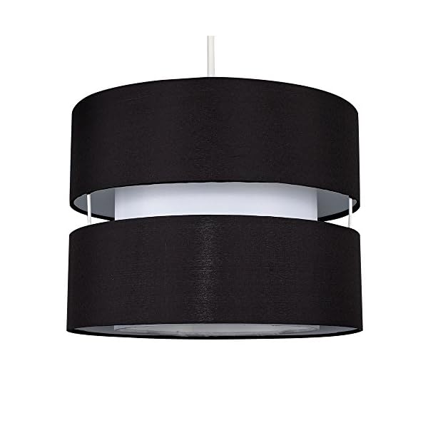 Modern 2 Tier Cylinder Ceiling Pendant Light Shade