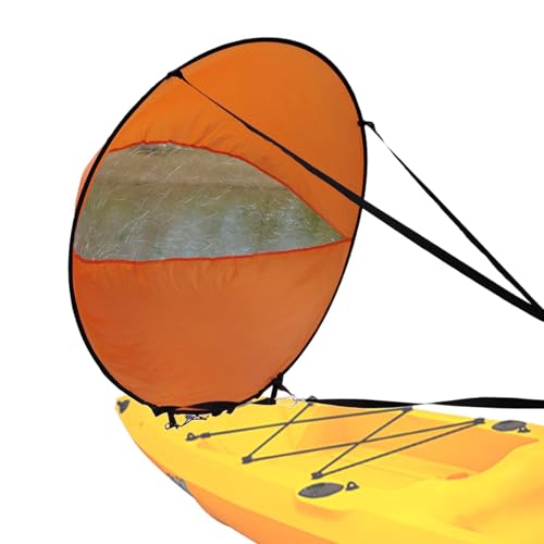 SOP Kayak Wind Sail – Voile d'aviron portable, pagaie pliable | Voile anti-vent durable pour kayak et canoë, kit de navigation avec planche à pagaie facile à utiliser, bougie sop compacte et livia