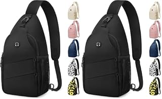 Pritent Crossbody Bags for Women Men Trendy Sling Bag Backpack Casual Chest Bag with Convertible Shoulder Strap