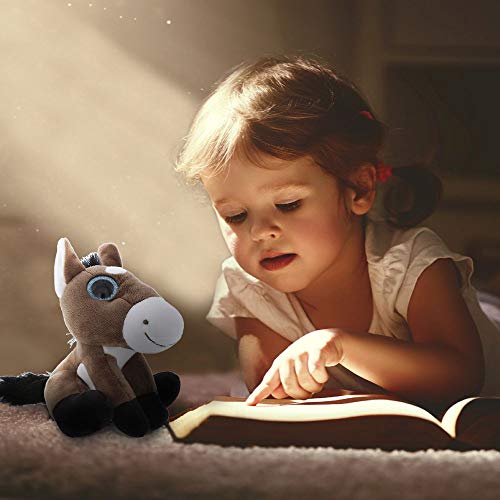 Dollibu Sparkling Big Eye Horse Wild Stuffed Animal Soft Plush Collection, Storytime Buddy, Barn Animal Toy, Pony Plush Pet Figure, Peekaboo Critters, Nursery Baby Toys for Girls & Boys - Large Horse - Thumbnail 6