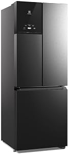 Geladeira Electrolux Frost Free Inverter 480L Efficient AutoSense 3 Portas Black Inox Look