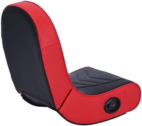 BraZen Predator Gaming Chair 2.0 Speakers Surround Sound Foldable PU Leather Floor Rocker Esports Chair For Children British Brand - Red