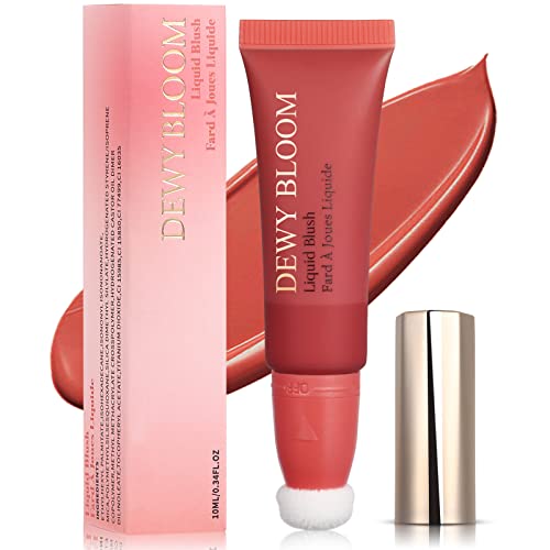 Marburoly Liquid Blush Beauty Wand, Matte Cream Face Blushes Stick With Cushion Applicator, Multi-Use Makeup Waterproof Blendable Rouge Liquid Blush Stick For Cheeks Glow Dewy Finish (105 Ardour) #TOP21