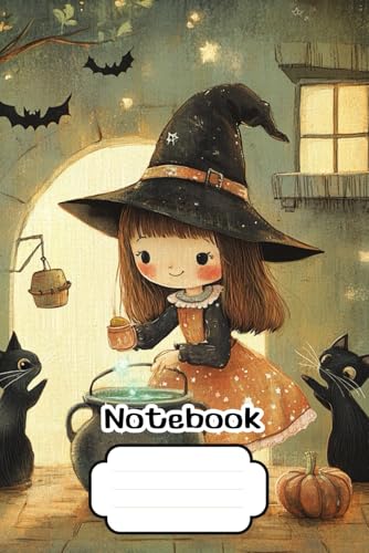 ้Halloween Witches and Potions Composition Notebook: 6x9' 120 Pages, Gift for Halloween or Fall, Lined Notebook, for Kids, Teens or Adults