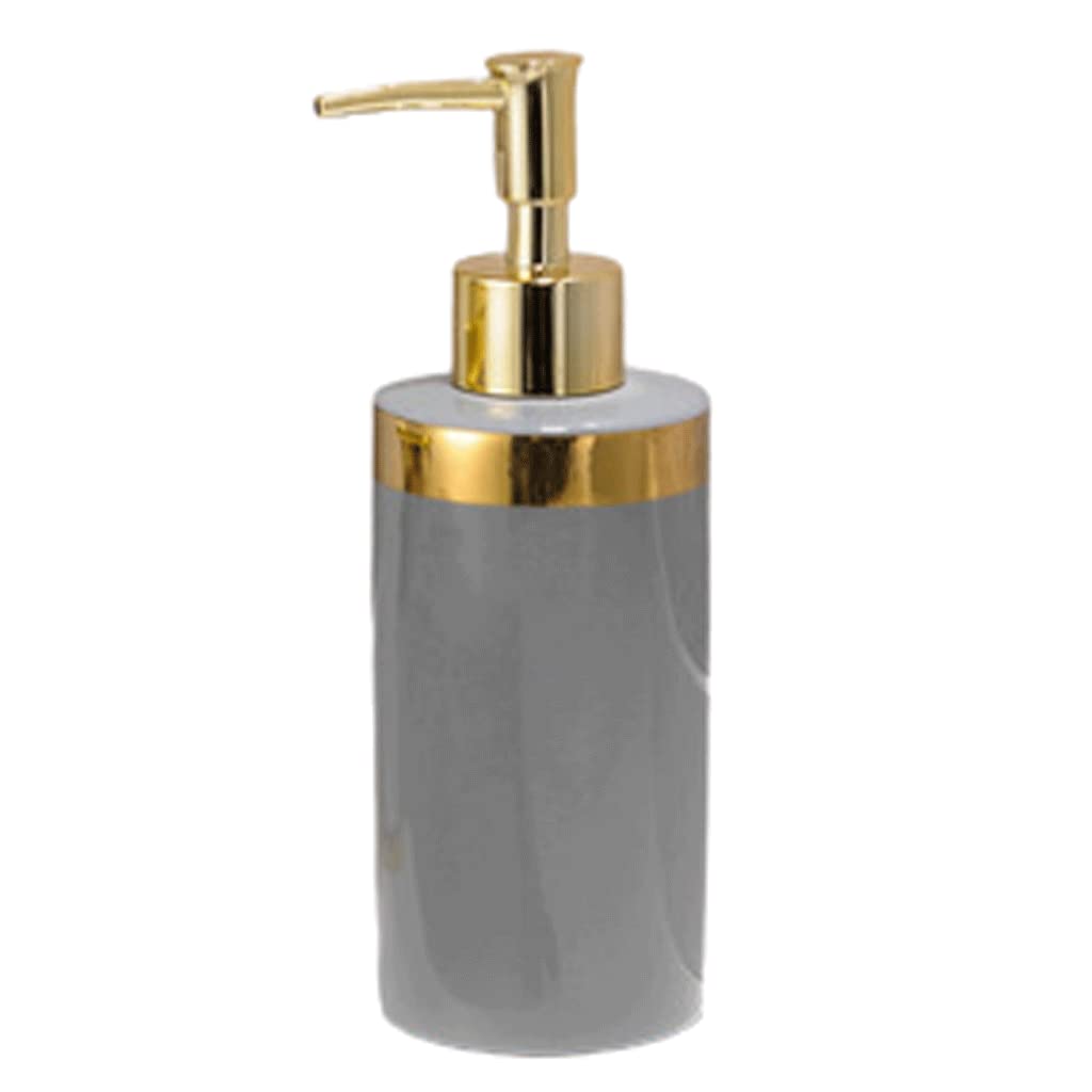 Dispenser di Sapone in Ceramica da 12 once/350 ml, Dispenser di Sapone per Le Mani Easy Press, per Uso in Cucina e Bagno, Dispenser di lozione da banco, flacone