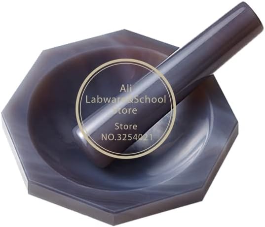 30mm 50mm 70mm 100mm 110mm 120mm 150mm 160mm 200mm Natural Agate Mortar and Pestle for Lab Grinding (Size : Inner Dia 110mm)