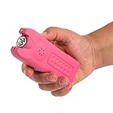POLICE 517- 58 Billion Max Voltage Stun Gun Rechargeable with LED Flashlight Siren Alarm, Pink