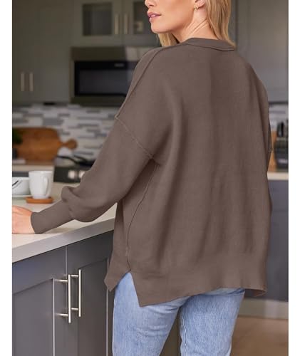 Image of SEMATOMALA Women's Oversized Plain Batwing Sweaters Fall Winter Crewneck Trendy Pullover Knit Jumper Tops