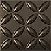 Ekena Millwork 19 5/8"W x 19 5/8"H Wallflower EnduraWall Decorative 3D Wall Panel, Metallic Dark Bronze (Covers 2.67 Sq. Ft.