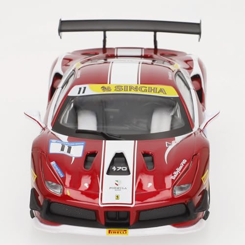 Bburago Ferrari 488 Challenge 2017 Formula Racing - Realistic 1:24 Scale Model Car, Officially Licensed by Ferrari, Recommended Age 3+ Years