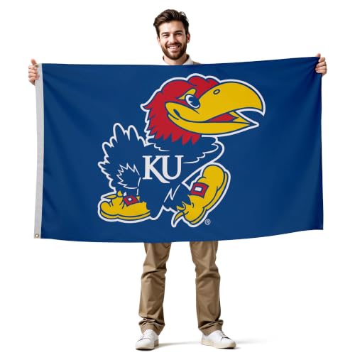 Kansas Jayhawks Flag - NCAA Licensed - Nylon - 3' x 5'