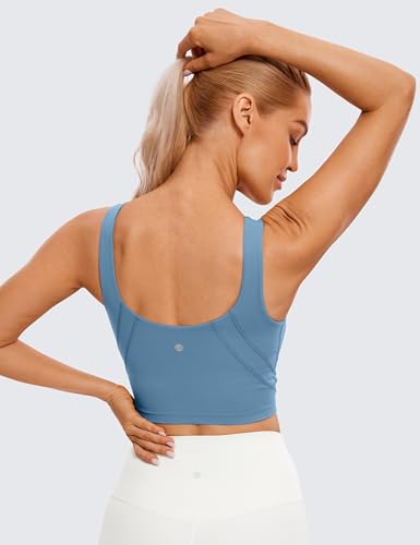 Image of CRZ YOGA Womens U Back Sports Bras | Light Support, Removable Pads, Yoga, Extremely Soft, U Back, Wide Straps, for Women