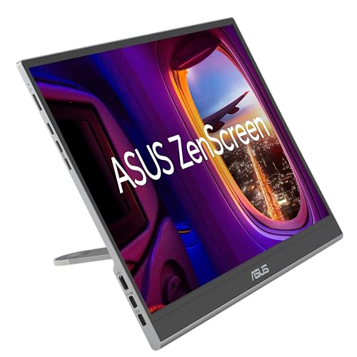 ASUS ZenScreen 16” OLED USB-C portable monitor (MQ16AHE) – Full HD, 100% DCI-P3, 1ms, HDR-10, Mini HDMI, Eye Care, Proximity Sensor, 360° kickstand, Compatible with Laptops, Smartphones, 3 yr warranty by Asus - Used condition - CA$281.79