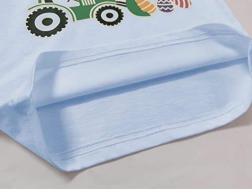 Toddler Baby Boys T-Shirt Easter Bunny Outfits Shirt Eggs Tractor Tops Short Sleeve Hoppy Easter Tees 3T #TOP5