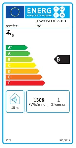 COMFEE' CWH15ED1380EUW Calentador Eléctrico de Pared de 80L, Doble Tanque, con Espacio para Debajo del Fregadero, Compacto y Fácil de Instalar, Conexión Wi-Fi, Control Remoto por Aplicación, Blanco - imagen 16