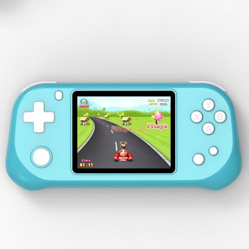 Handheld Game for Kids,3.2'' 3.2'' IPS HD Large Screen,245 Preloaded 16 Bit Games,Rechargeable Gaming Player Kids Adults Seniors Birthday (Bay Blue)