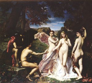 Tableau Jugement de Paris Philippe Perrot | Peinture à l'huile d'art 36x48
