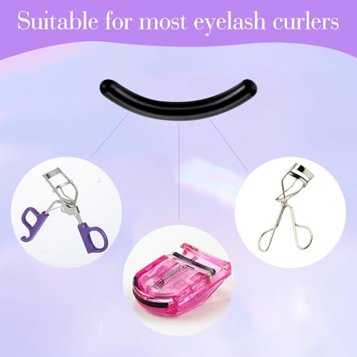 30 Stück Wimpernzange Pads, Schwarz Wimpernzange Silikon Pads Wimpernzange Ersatz Silikonpads Universal Silikon Ersatzpads für Wimpernzange mit Transparenter Aufbewahrungsbox