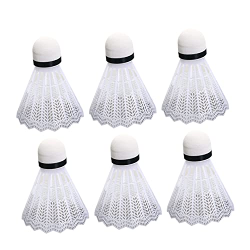 Parliky 12pcs Badminton Shuttlecocks for Play Durable Plastic with Elasticity for Exercise Fitness Beginners and Family Fun White