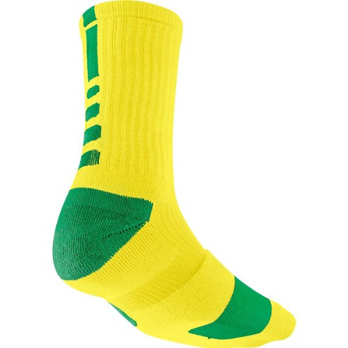 Nike Elite Basketball Crew 1-Pair Pack Yellow Strike/Apple Green/Apple Green MD (5 Youth-7 Youth Shoe)