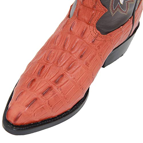 Western Shops Mens Leather Crocodile Alligator Print Western Cowboy Boots(13, Shedron) #TOP2