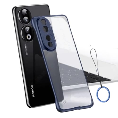 Image of REALCASE Honor 90 5G Back Cover Case | Stylish Frameless Matte Hard Back Skin | Soft TPU Shock Proof Bumper Back Cover Case for Honor 90 5G (Blue)