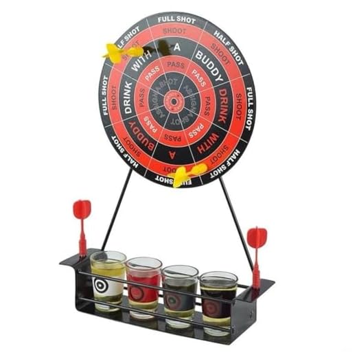 Jogo de Dardos Magnético Drink Shot Com 4 Dardos e 4 Copos