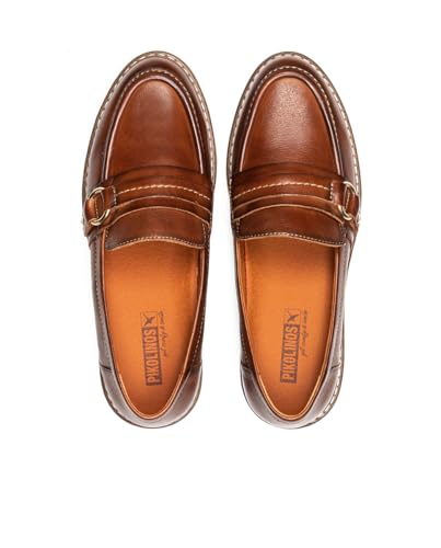 Image of PIKOLINOS Aldaya W6P3742 Women's Loafers - Premium Calfskin Leather Slip-On - Lightweight Comfort, Removable Insole, Medium & Wide Width Ergonomic Everyday Support
