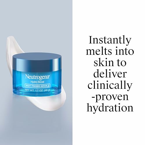 Image of Neutrogena Hydro Boost Night Pressed Serum - with Hyaluronic Acid & Antioxidants, Hydrating Face Moisturizer that Restores & Revitalizes Skin Overnight, for Normal to Extra Dry Skin, 1.7 oz